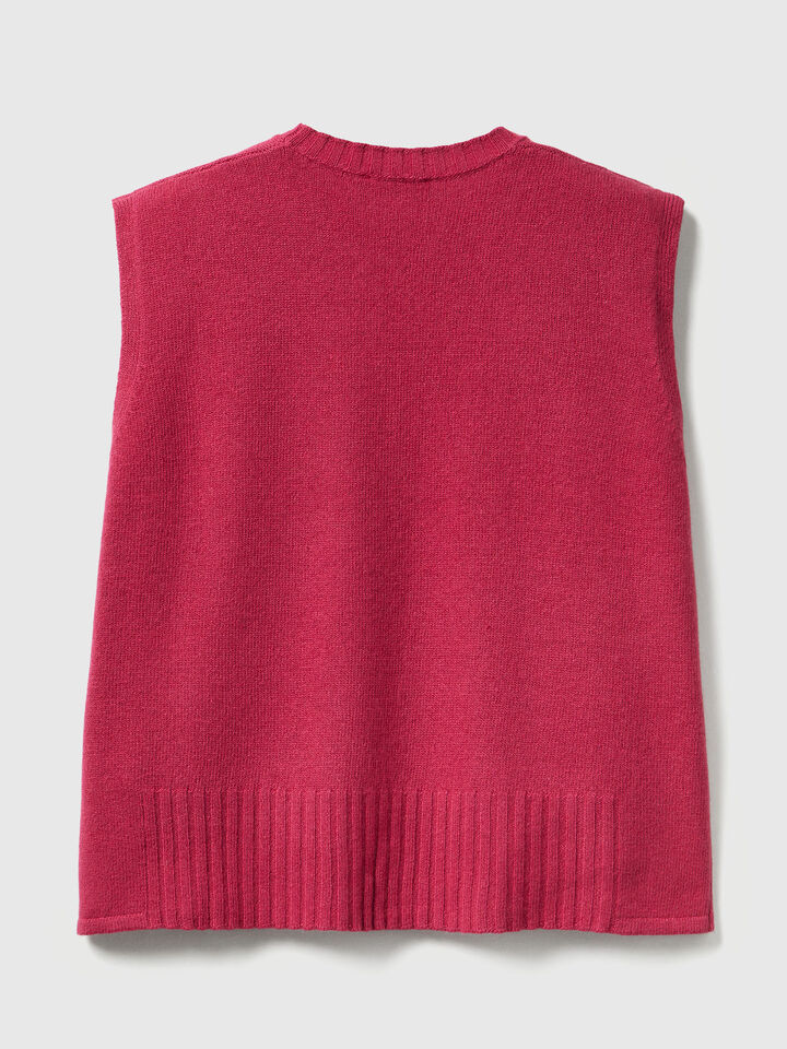 SLEEVELESS SWEATER Women image number 2